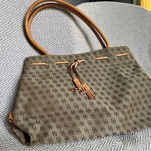 Dooney & Bourke Tan Monogram Tote